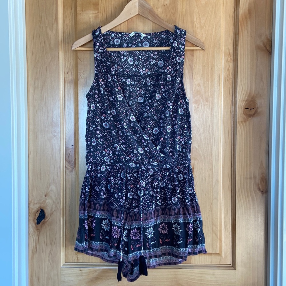 Floral boho romper